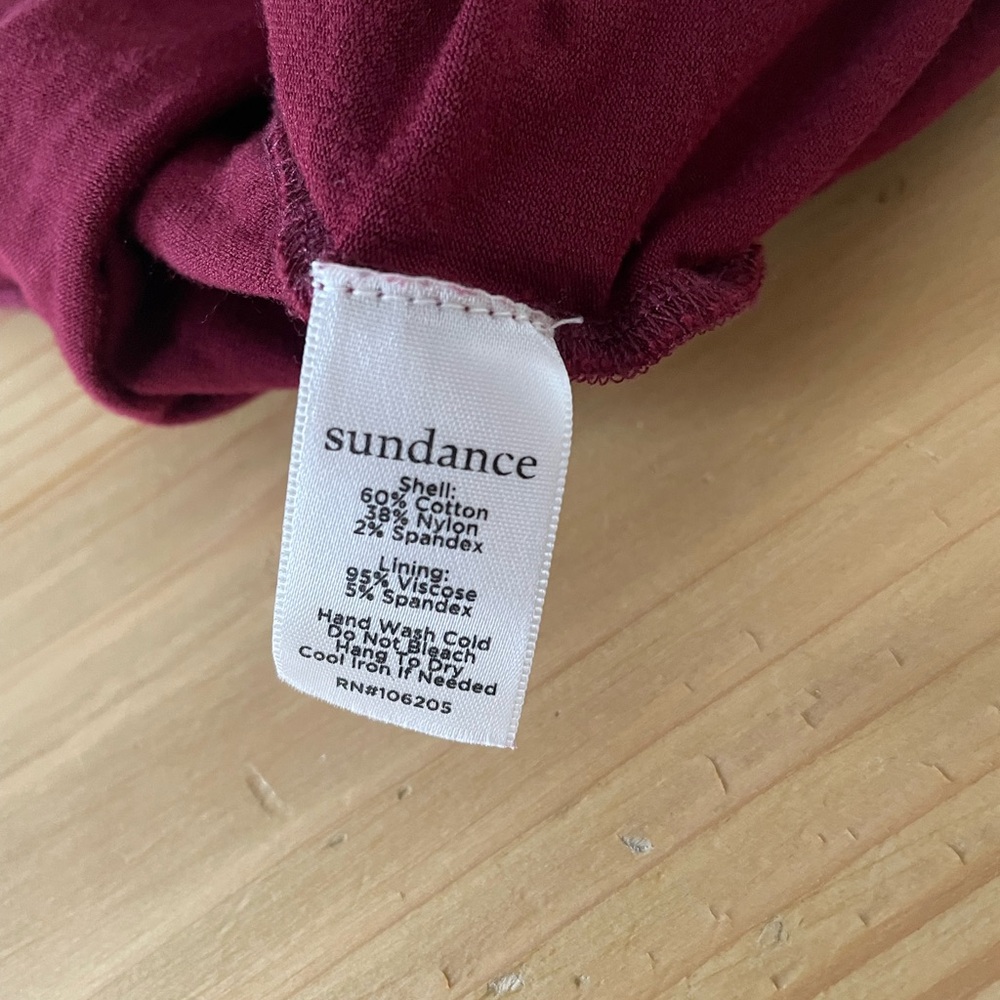 Sundance burgundy lace mid length lined A-Line Skirt women’s medium boho - Picture 8 of 11